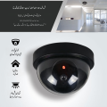 1PC Fake Dome Security Camera with LED Red Light, Battery Operated, No Wiring Required, Realistic Design Fake Dummy Camera, Black & White Color Available. 