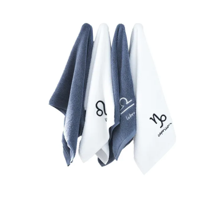 Hanky%20House%20Zodiac%20Embroiled%20Hair%20Towel%20Medium%20size%20of%2075x35%20cm%20100%25%20cotton%20with%20420gsm%20thickness%20hotel%20grade%20soft%20water%20absorbed%20-%20Image%202