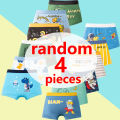 1/4/8/12 Pcs/pack Boys Boxer Briefs Kids Cotton Underwear Baby Boy Underpants Teenager Cartoon Print Soft Children Panties 4-12Y.