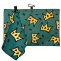 Stylish Printed Golf Towel Large Size Quick Dry Super Absorbent Waffle Fabric Quick Clean Machine Washable Suitable Golf Bags.