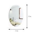 3D Self-adhesive Mirror Stickers Flexible Thicken DIY Art Mirrors Acrylic Wall Decorations for Door Wardrobe Bathroom Home. 