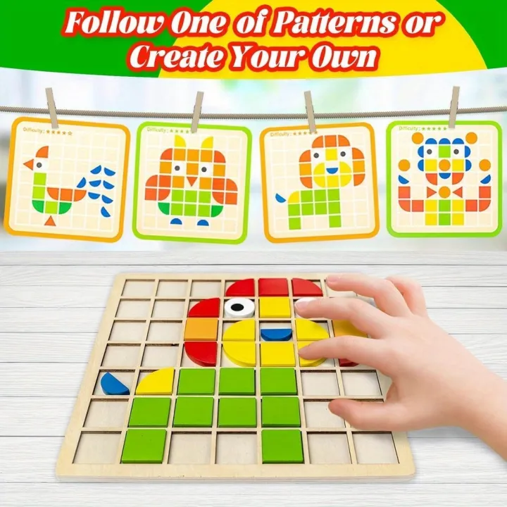 120Pcs%20Wooden%20Mosaic%20Puzzle%20Toy%20Montessori%20Kids%20Wooden%203D%20Geometric%20Shape%20Jigsaw%20Puzzle%20Board%20Set%20Baby%20Early%20Education%20Toys%20for%20-%20Image%204