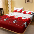 1 Piece of Floral and Butterfly Sing Pattern Frosted Bedsheet, Bedroom Printed Bedspread, Bedding (Excluding Pillowcases). 