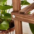 3 Layer Wooden Stepping Flower Display Stand, Garden Flower Staging Plant Stand Storage Rack 31.9x10.2x29.5in.