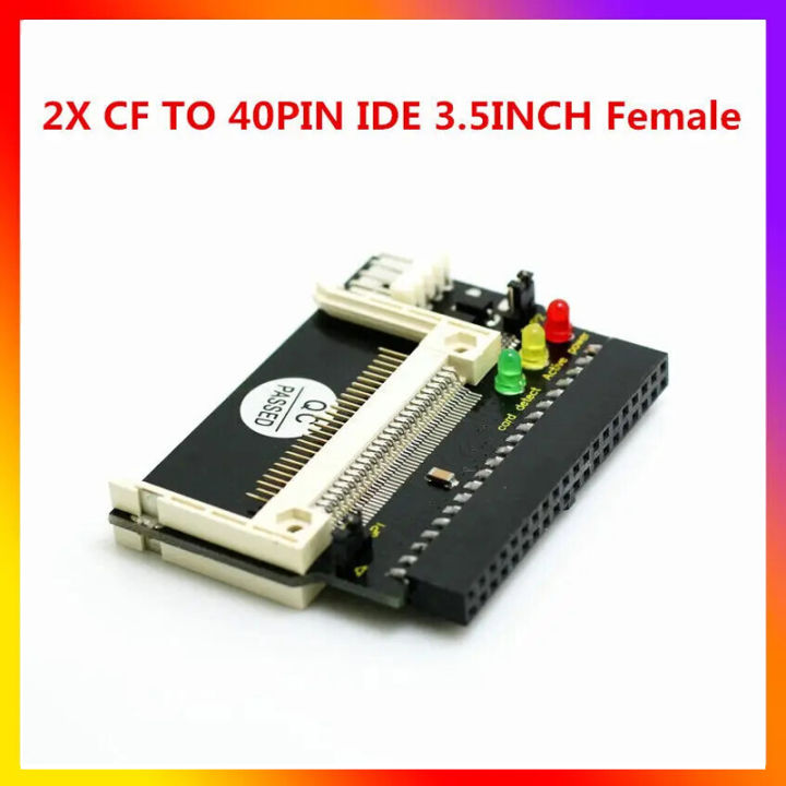 New Black Double Sided CF Card to 3.5 Female 40 Pin CF to IDE Adapter ...