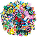 Random 10-30Pcs Summer Series Shoe Charms For Shoe Key Chain Sandals Beach Bags, DIY Shoe Decorations Accessories Shoes Pins. 