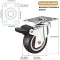 Caster Wheels 1/2 inch, Heavy Duty Furniture Casters Set of 4, Castors No Noise,Designed for Desk,TV Stand,Coffee Table.
