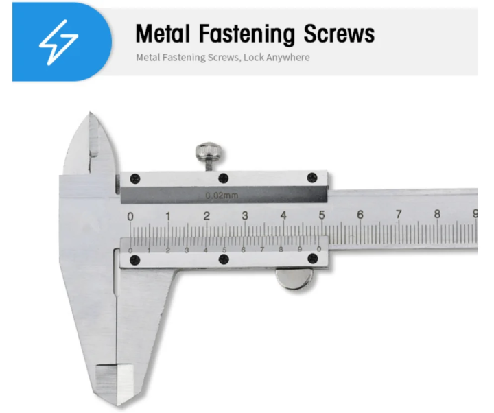 Stainless Steel Vernier Caliper 0-150mm Locking Screw Vernier Caliper Stainless Steel by BeBosLook