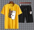 summer tracksuit for mens/ track suits for mens/2 quarter shorts for mens and tshirts. 