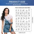 2Sheet 104Pcs Letter Embroidery Transfer Patterns Stabilizers Stick and Stitch A~Z Initial Alphabet Hand Sewing Water Soluble. 