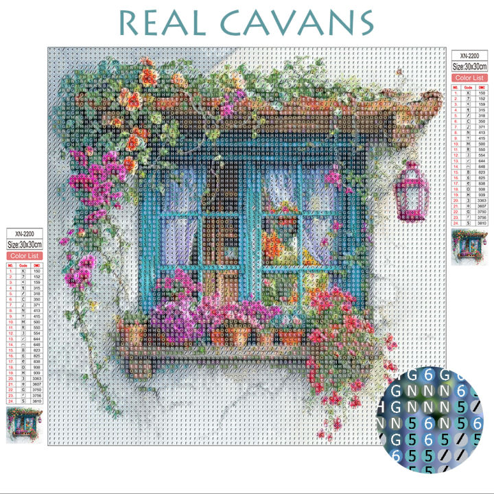 Momoart%20DIY%20Diamond%20Mosaic%20Window%20Picture%20Rhinestones%20Embroidery%20Landscape%20Full%20Square%20Round%20Painting%20Flower%20Handmade%20Gift%20-%20Image%203