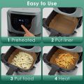 25/50/100pcs Oil-Proof Non-Stick Disposable Square Papers for Frying Baking Cooking, Versatile Air Fryer Parchment Paper Liners. 