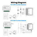 GIRIER Tuya Smart Wi-Fi RF433 ZigBee Curtain Switch Module for Electric Roller Shutter Blind Motor 1/2CH Works Hey Google Alexa. 