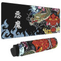 Game mouse pad Japanese samurai devil mouse pad black ghost face gamer desk pad mouse pad carpet accessories table pad. 