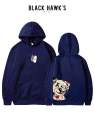 BLACK HAWK’S WEAR NEW TRENDY WINTER COLLECTION PREMIUM QUALITY FRONT BACK CUP AND BEAR PRINTED HOODIES FOR MENS ANS BOYS. 