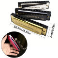 Harmonica Key of C 10 Hole Chromatic Harmonica C with Case for Beginner Gift with Case. 