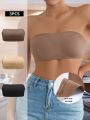 1Pc/3Pcs/Pack New Design Removable Padded Soft Ice Silk Traceless Women Wire Free Seamless Bra For Women Strapless Bra. 