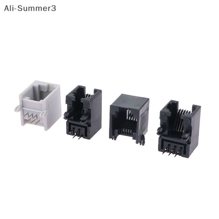 10PCS RJ11 Telephone Socket Curved Pin 95001 4P4C 6P6C 6P4C Female Jack ...