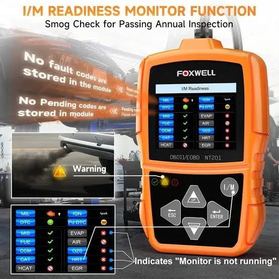 FOXWELL NT204 OBD2 Fault Code Reader Check Engine Auto Diagnostic ...