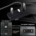 Glove Box Expansion Dock for Tesla Model Y/3+ USB Hub 4-in-1 Fast Charging Upgrade Data Transfer Adapter Docking Station 2026. 