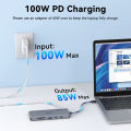 MOKiN 12 in 1 USB C Hub Triple Display Dual HDMI Adapter,Docking Station with VGA,RJ45,100WPD,USB3.0,For Macbook/HP/Dell usb hub. 