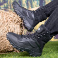 Men Women Unisex Camping  Boots Warm Winter Plush Snow Lace Up Rapid High Quality Anti-Slip Outdoor Training Casual Shoes. 