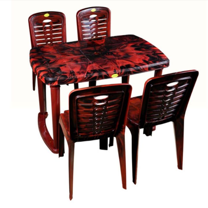 United%20Plastic%20Rectangular%20Table%20&%20Armless%20Chair%20Set%20(4%20Chairs%20And%201%20Table)%20-%20Image%203