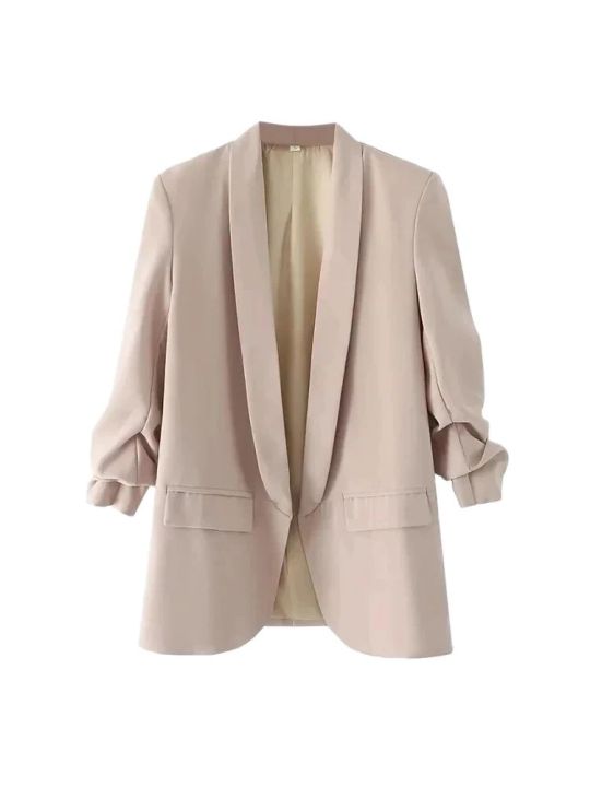 Women%20Fashion%20Office%20Wear%20Open%20Blazer%20Coat%20Vintage%20Long%20Pleated%20Sleeves%20Flap%20Pockets%20Female%20Outerwear%20Chic%20Tops%20-%20Image%204