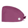 Nurse Solid Color Hat Surgical Cap Operating Room Hat Female Doctor Hats Stomatology Button Cap Dustproof ICU Nurse Hat.