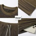 New Ice Silk Sports Set Men's Summer Thin Tracksuit Men 2024 Casual Long Pants Short Sleeve T-shirt Quick Drying Clothes Sets.