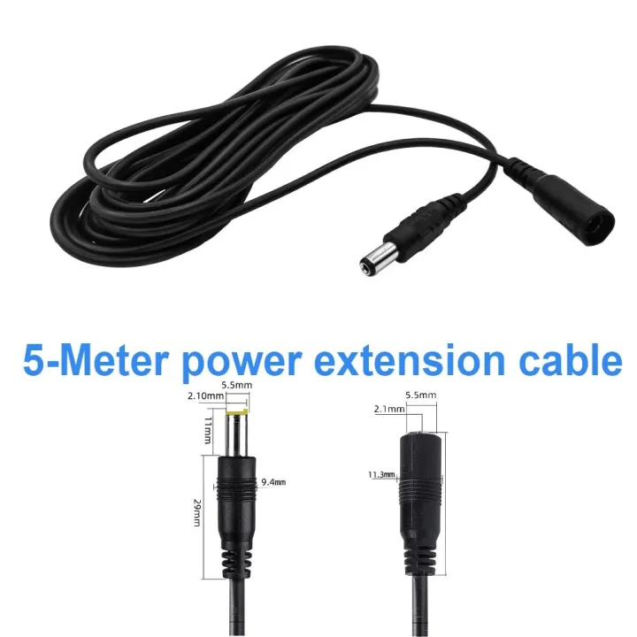 5M%2010M%20DC12V%20Power%20Extension%20Cable%205.5mm*2.1mm%20Connector%20Male%20To%20Female%20For%20LED%20Lamp%20CCTV%20Security%20Camera%20Black%20Power%20Cable%20Cord%20-%20Image%204