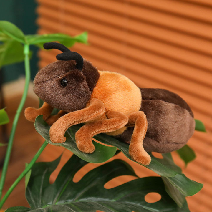 New 1Pc 18CM simulation ants plush toys soft stuffed insect Brown Ant Plush Doll Decorative Desktop Ornaments Prank Props