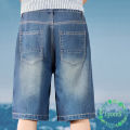 Brand Summer Thin Men's Denim Shorts Lyocell Fabric Cool Baggy Straight  Knee Length Pants Jeans Joggers Short Jorts Man Bermuda. 