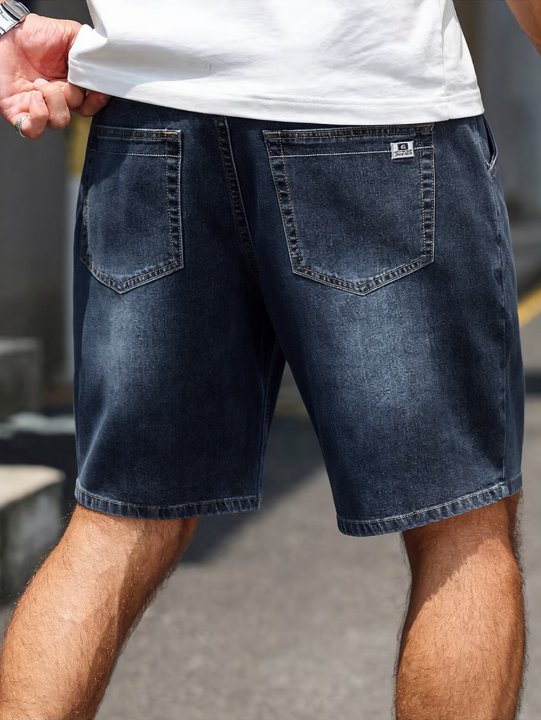 Men's%20Elastic%20Mid-Rise%20Five%20Quarter%20Jeans%20Loose%20Fit%20Casual%20Shorts%20for%20Daily%20Commute%20Comfortable%20Loose%20Leggings%20-%20Image%204