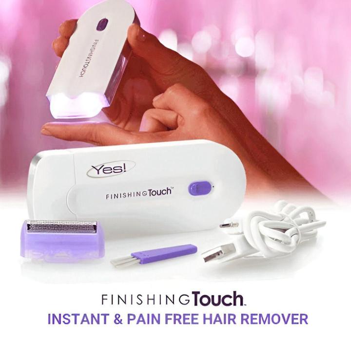 NEW Finishing Touch, Yes!, women's 2 in 1 rechargeable electric depilator, painless hair removal device, body shaver, rechargeable battery