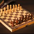 Premium Elegance: Foldable Wooden Chess Set with 32 Handcrafted Pieces. Available in Size Small, Medium and Large.. 
