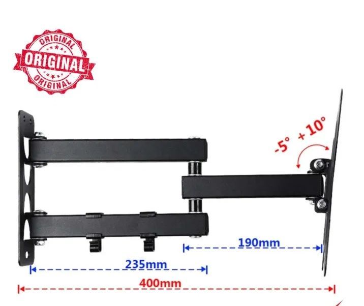 14-55%20inch%20LED/LCD/PLASMA%20Flat%20Panel%20TV%20Wall%20Moving%20Mount%20-%2014%20To%2055%20Inch%20-%20Black%20-%20Image%204