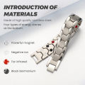 ARADOO Honeycomb Design Bracelet for Men Titanium Steel Minerals Wristband. 