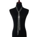 Bling Rhinestone Necktie Uniform Tie Women Neck Tie Daily Party Dance Tie. 