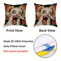 1/2 Pcs Funny Screaming Goat Pillow Cover 2D Print Decorative Cushion Case for Sofa Couch Home Decor, Novelty Animal Pattern Th.