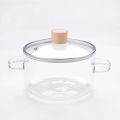 1 PC Transparent cooking pot made of borosilicate glass 1800ML. 
