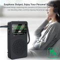 Portable FM/AM/SW Radio Battery FM Receiver Excellent Reception Clear Speaker With 3.5mm Headphone Jack LED Lighting For Elderly.