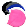Swimming Cap Silicone Waterproof Swimming Cap Flat Ear Protection Cap Solid Colour Plain Men's and Women's Swimming Cap Child.