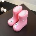 New Kids Rain Boots For Girls Rainboot Boys Baby Girls PVC Warm Children Waterproof Shoes Modis Cartoon Unicorn Removable.
