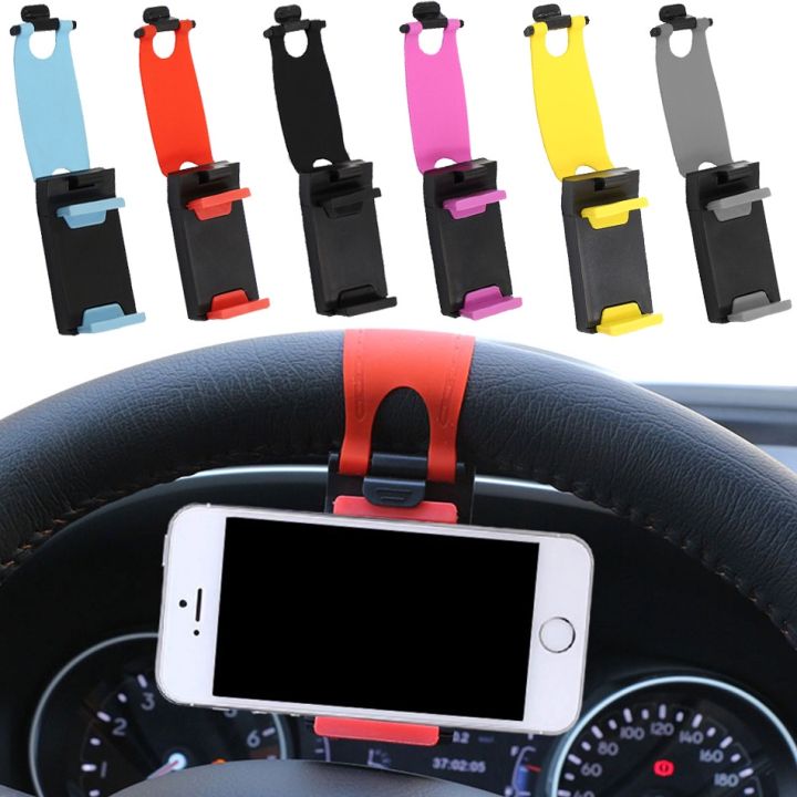 Universal Car Interior Steering Wheel Clip Phone Holder Mount for iPhone Mobile Phone Car Accessories