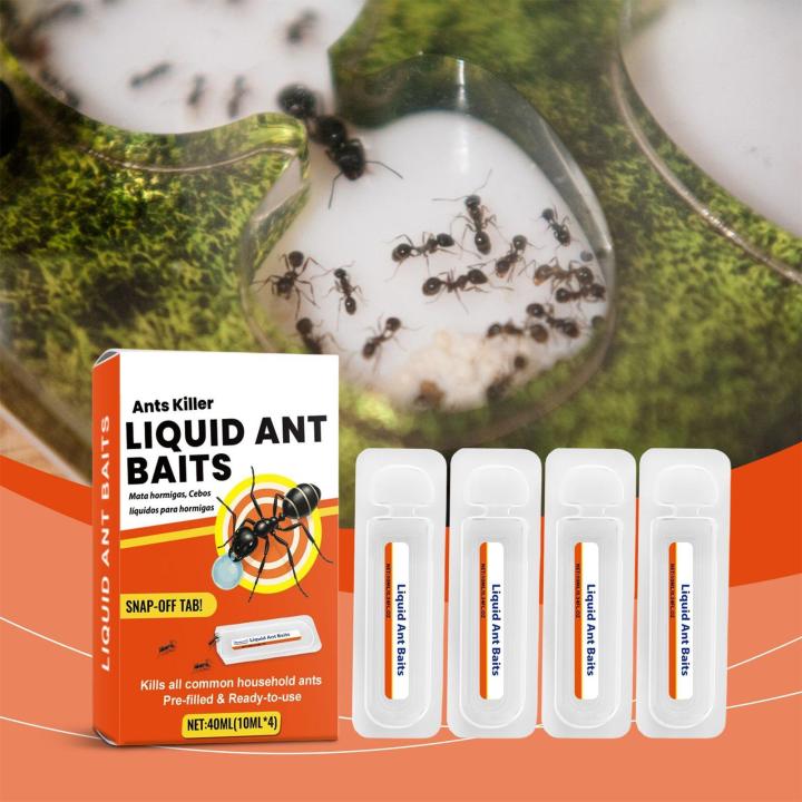 Liquid Ant Baits 4 x 10ml Ant Stations Reduce and Remove Colonies Pet ...