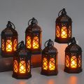 Electronic Candle Light High Brightness Flicker Free Battery-Operated Retro Design Desk Lantern Lamp Decoration. 