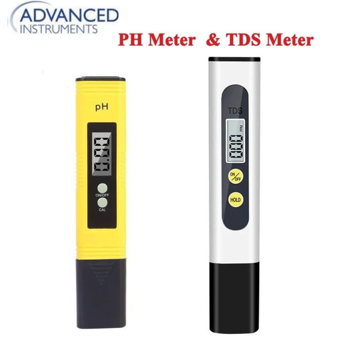 ADVANCED™ PH Meter & TDS Meter Combo Pack for Water Purity Testing Portable Tester Pen Types Meters
