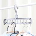 Magic Space Saving Hanger l 9 Hole Multi Color Plastic Hanger l Smart Clothes Organizing. 