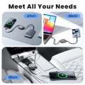Toocki 100W Type C Retractable Cable For iphone 16 15 Pro Max  Fast Charger Cable Mini Size 480Mbps Data Cable. 